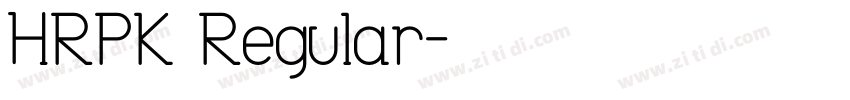 HRPK Regular字体转换